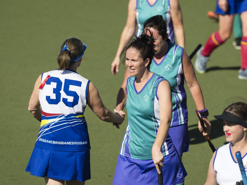 Samantha Stenner (centre) of Tweed 2 after the game against Brisbane 4.