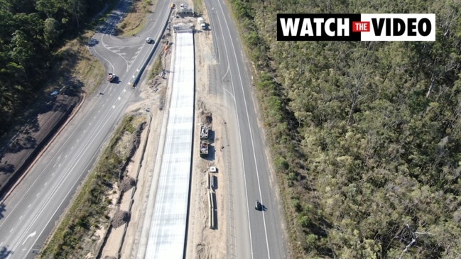 Drone footage of Pacific Highway upgrade