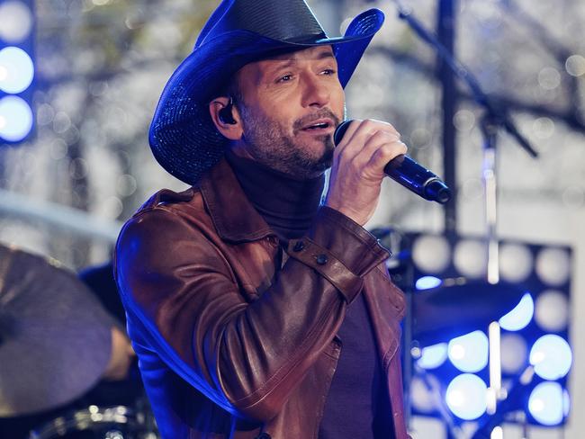 Tim McGraw collapsed onstage in Dublin due to dehydration, according to his wife Faith Hill. Picture: Charles Sykes/Invision/AP