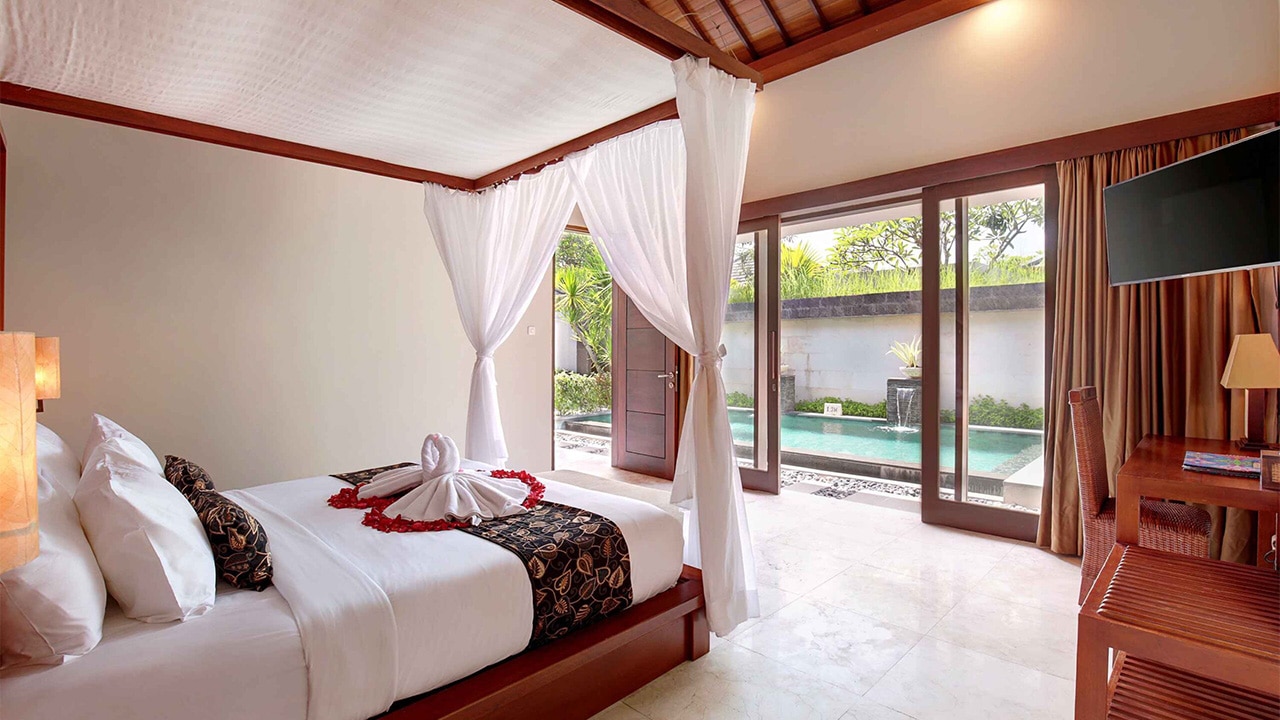 <h2>BALI 4-DAY PACKAGE, $786 (FOR TWO)</h2><p>Make a One-Bedroom Deluxe Private Pool Villa your home for three nights when you check in at Bali&rsquo;s Lumbini Luxury Villas &amp; Spa from $788 for two adults twin share &ndash; down 27 per cent. The package includes breakfast daily, fruit in your villa, a welcome drink, a shuttle to Jimbaran, Kuta and Nusa Dua, and wi-fi. Book and travel before March 31, 2026.</p><p class="button-common"><a title="Book now" href="https://travel.escape.com.au/deals-and-offers/details/escape-to-a-world-of-refined-luxury-at-lumbini-luxury-villas-2227" target="_blank" data-cta="Book now" data-editable="true">Book now</a></p>