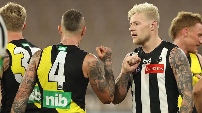 The Tigers and Pies played in front of no fans last year. Picture: Getty Images