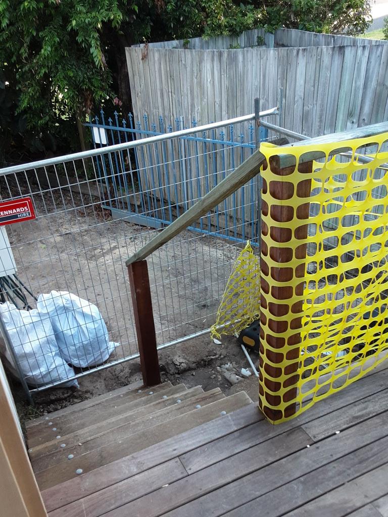 Her Queensland home is a building site. Picture: Supplied