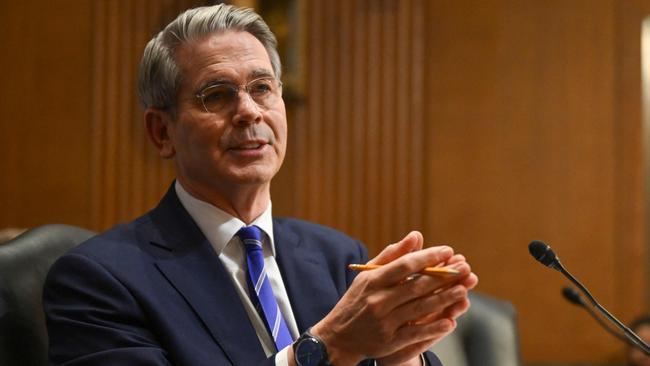 Scott Bessent testifies before the Senate Finance Committee on his nomination to be Secretary of the Treasury, in Washington, DC. Picture: AFP