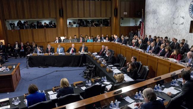 Many of the Senators questioning Mark Zuckerberg are prolific Facebook users. Picture: AP.