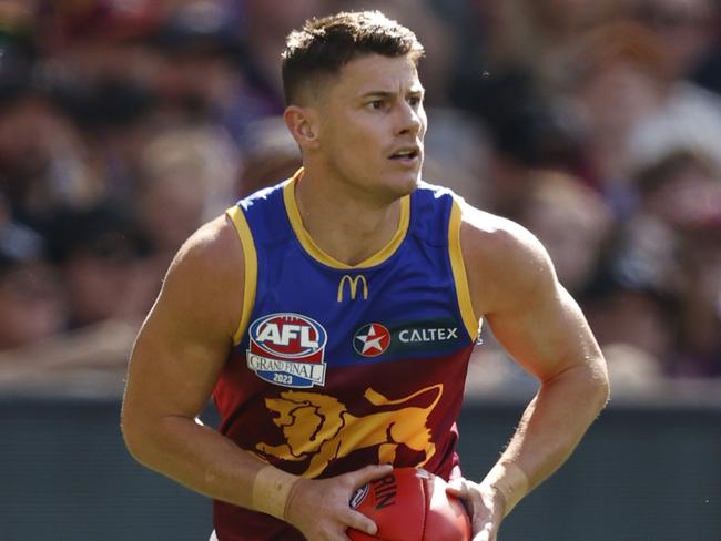 MELBOURNE, AUSTRALIA – SEPTEMBER 30: Dayne Zorko of the Lions runs with the ball during the 2023 AFL Grand Final match between Collingwood Magpies and Brisbane Lions at Melbourne Cricket Ground, on September 30, 2023, in Melbourne, Australia. (Photo by Darrian Traynor/AFL Photos/via Getty Images)