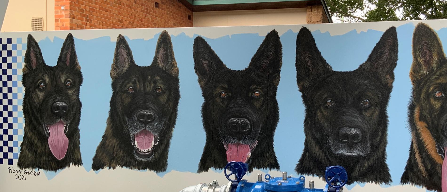 The mural Fiona Groom created outside Caboolture Watchhouse.