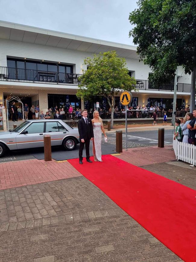 The students of Urangan State High School arrive at their formal.