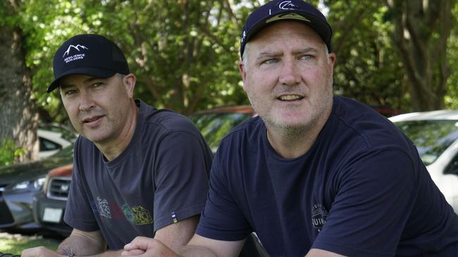 Mark Thomas (left) and Gavin Thompson at Caulfield Park. Picture: Valeriu Campan