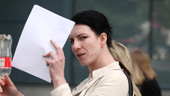 Sunshine Coast medical practitioner Rebecca Jane Ianniello, 33, leaving the Brisbane Supreme Court after being sentenced to 18 months jail (but released on parole). Picture: Liam Kidston