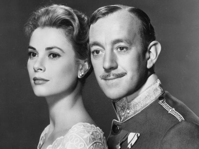 BIG STAR, STRAIGHTFORWARD ADVICE: Alec Guinness with Grace Kelly in <i>The Swan</i>.