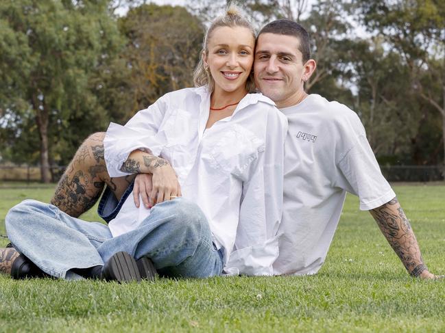 Castagna and his wife, Haley. Picture: Tim Carrafa