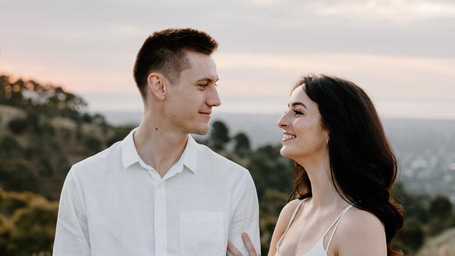 Georgina and Max Davis of Kensington - engagement . Picture: T&G Studio