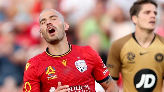 Is James Troisi on the way out of Adelaide United? Picture: AAP Image/James Elsby.