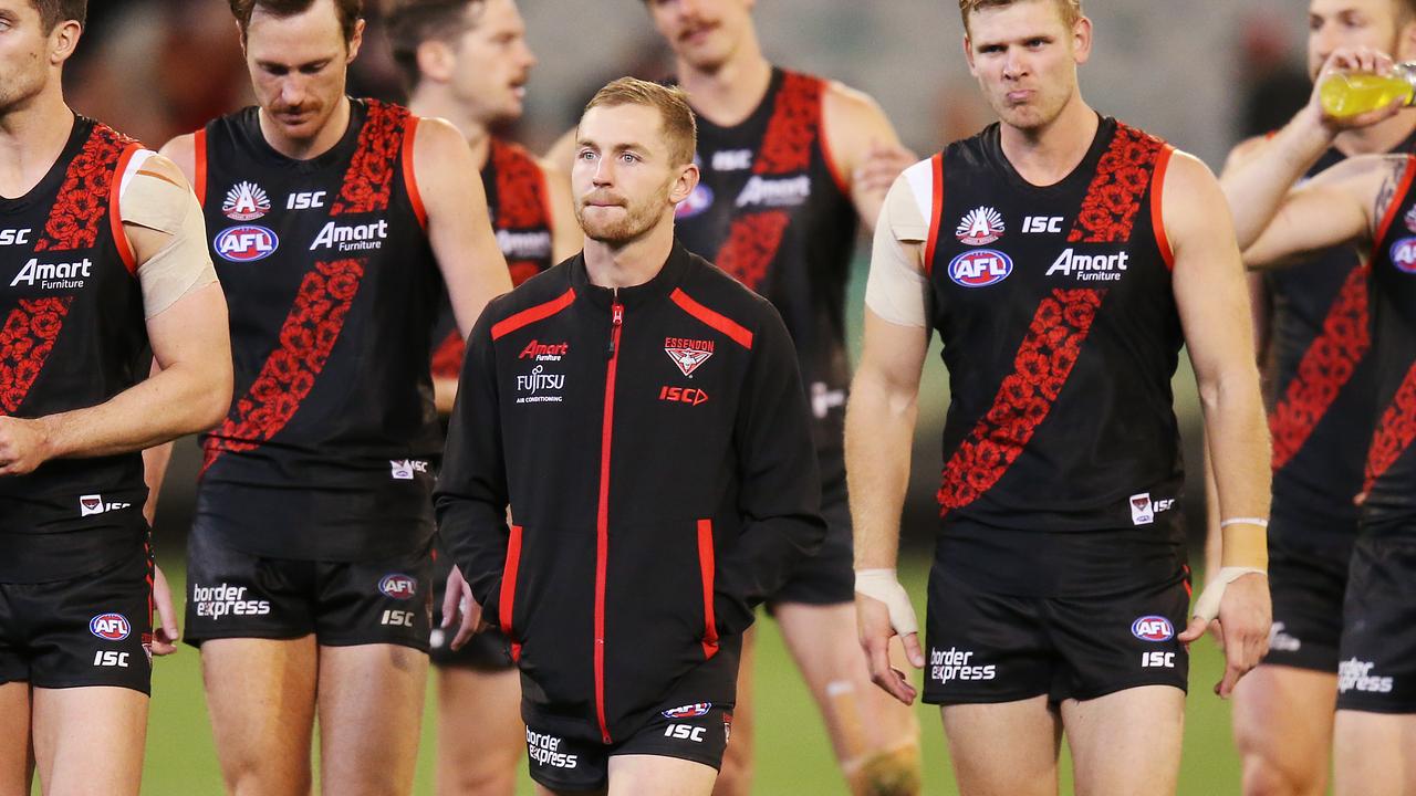 Devon Smith of Essendon is set for a lengthy stint on the sidelines.
