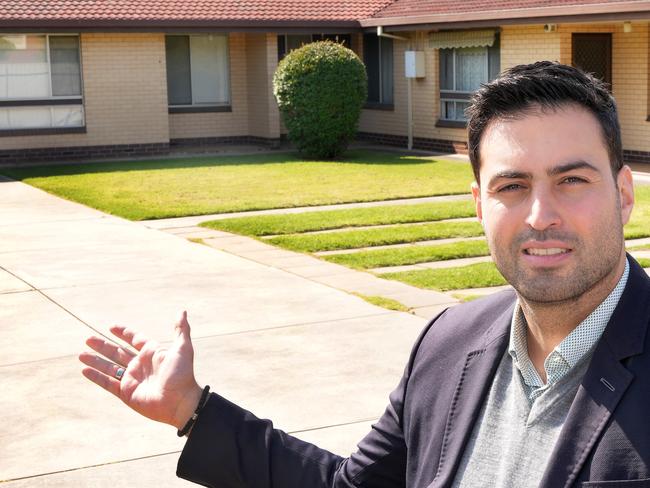 Agent Thanasi Mantopoulos is selling a 2 bedroom unit in Thebarton.   There's high demand for properties in Thebarton, so it's good news for homeowners there. 12 September 2024. Picture: Dean Martin