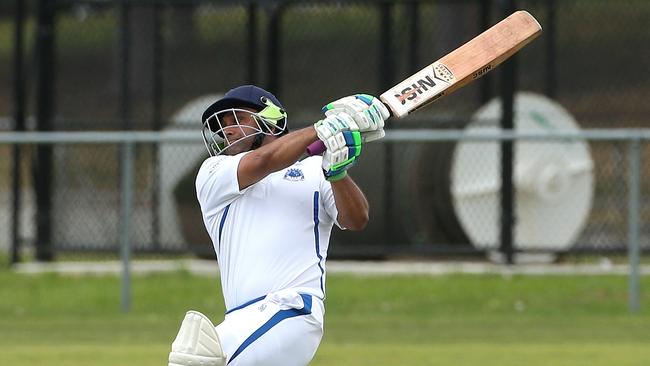 Narinder Sharma in action for Bundoora. Picture: Hamish Blair