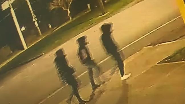 The alleged would-be thieves seen on CCTV at the Alberton car wash. Picture: 7NEWS