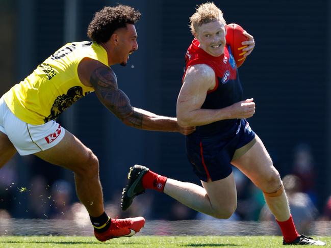 Clayton Oliver showed his class in his return to footy. Picture: Michael Willson/Getty Images