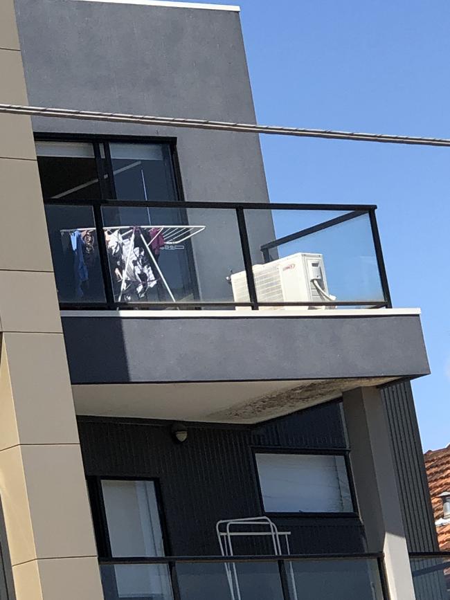 An outside view of Rachel’s defective apartment. Picture: Copyright/news.com.au