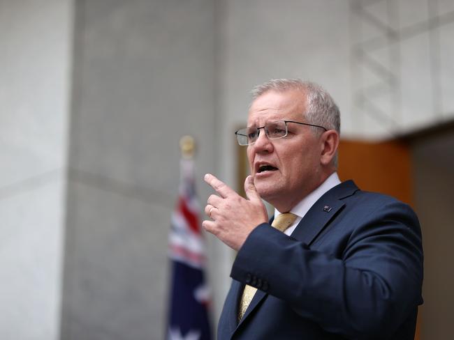 Prime Minister Scott Morrison has committed about $70m in military aid for Ukraine. Picture: NCA NewsWire / Gary Ramage