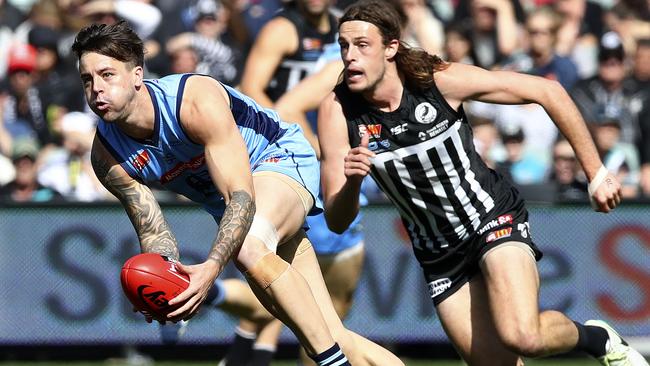 Jake Sutcliffe in action for Sturt. Picture: Sarah Reed