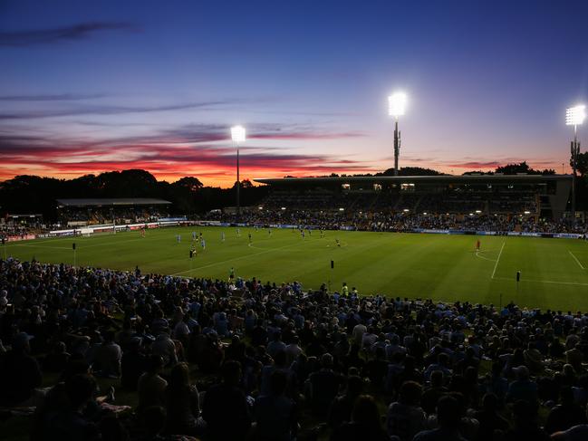 Leichhardt Oval produced a stunning setting for Sydney FC’s win over Wellington Phoenix. Picture: AAP