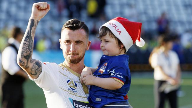 Roy O'Donovan with son Alfie after his return from a 10-match suspension