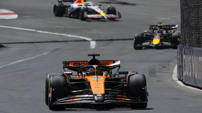 Australia’s Oscar Piastri steers his McLaren MCL39 Mercedes around the street of the Monaco Grand Prix. (Photo by Rudy Carezzevoli/Getty Images)
