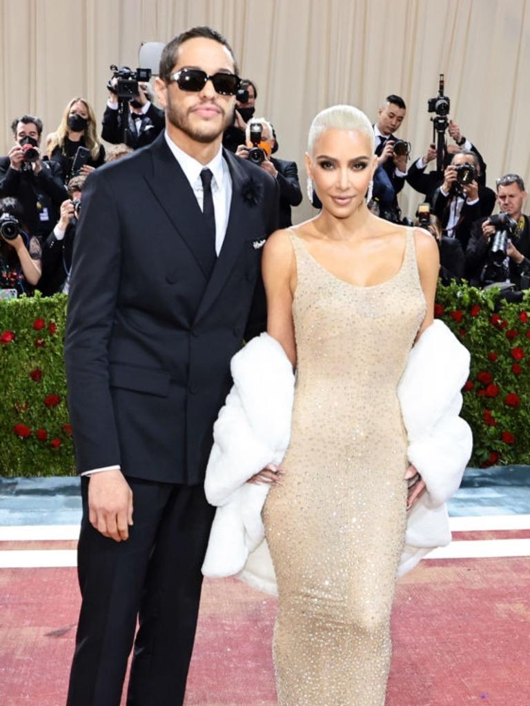 Pete Davidson and Kim Kardashian attend The 2022 Met Gala Celebrating. Picture: Jamie McCarthy/Getty Images