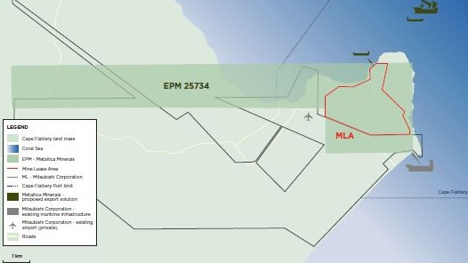 The Cape Flattery Silica Sand Project, owned by Metallica Minerals Ltd., has released a definitive feasibility study (DFS) confirming potential for a long-life, low operating cost silica sand project. Picture: Supplied