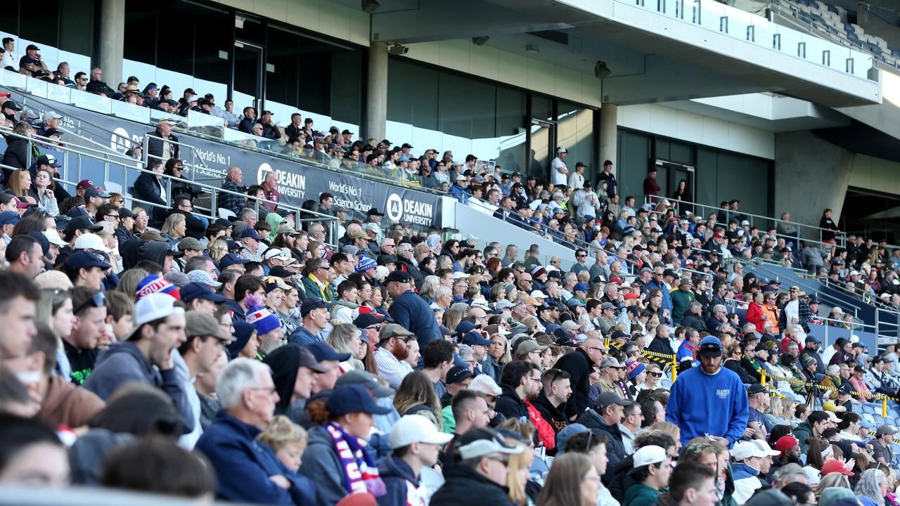 More than 10,000 attended the grand final at GMHBA Stadium. Picture: Mike Dugdale