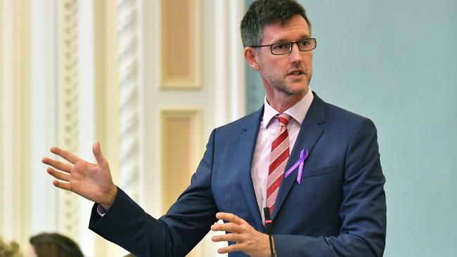 Queensland Minister for Transport and Main Roads Mark Bailey has taken to avoiding press conferences. Picture: AAP/Darren England