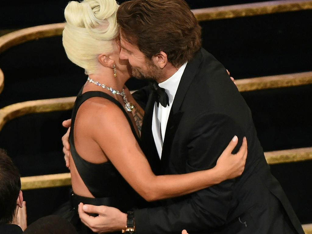 “Shallow” performed by Lady Gaga and Bradley Cooper won Best Original Song but there was nothing shallow about their performance, which had tongues wagging. Picture: AFP