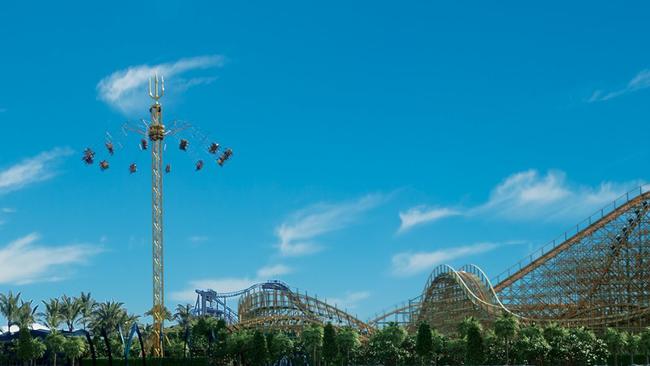 An artist impression of Village Roadshow's Atlantis precinct at Sea World.