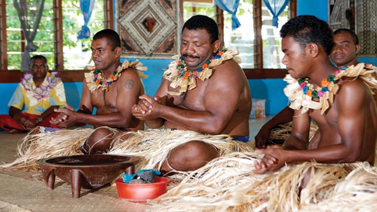 A traditional kava ceremony in Fiji. For Escape travel. Picture: Fiji Tourism