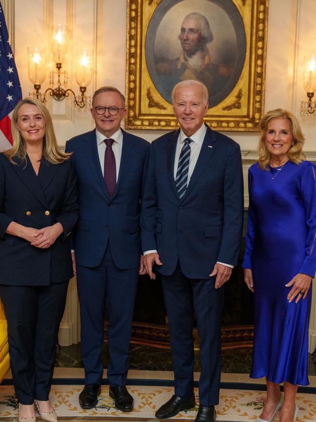 The PM and his partner with the Bidens at the White House.