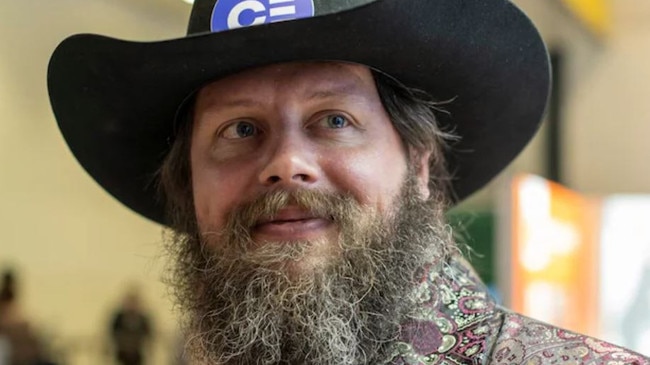 A man in a Stetson, at the London Blockchain event. Photo: Supplied