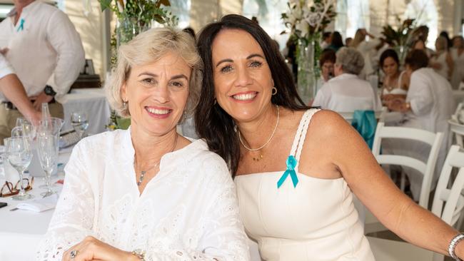 Gillian Ross and Jo Houghton at the the Touch of Teal Soiree for the Trudy Crowley Foundation at the Mantra at the Harbour on Friday, September 8. Picture: Michaela Harlow