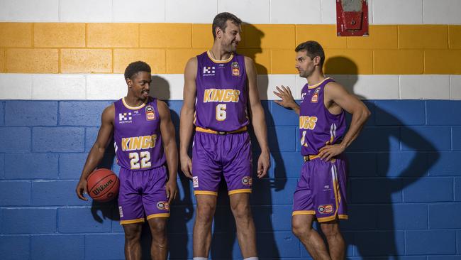 Casper Ware (L) Andrew Bogut and Kevin Lisch will be expected to drive the Kings this year. Picture: Getty