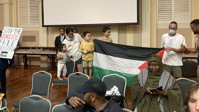 Supporters of Israel and pro-Palestine advocates faced off at a Yarra City Council meeting on Tuesday.