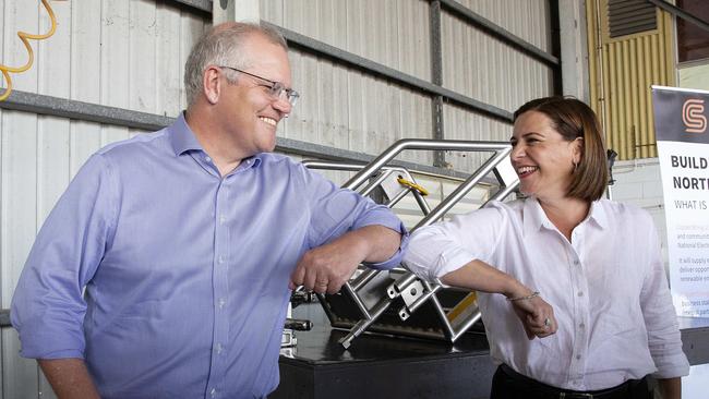 Prime Minister and the Opposition Leader have been campaigning together often this week. Picture: NCA NewsWire / Sarah Marshall