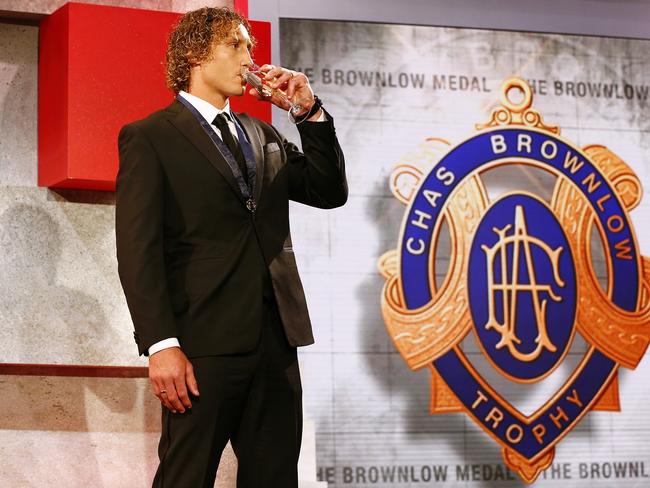 Priddis polled 26 votes to win the Brownlow. Picture: Wayne Ludbey