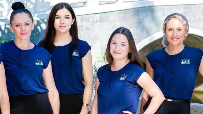 PROPERTY: The Australian National Properties rental team leader Krystle Hall (left) with Keilani Blake, Renee Donald and Tegan Weekes.