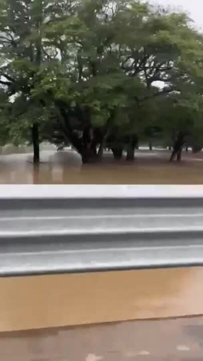 Palm Creek flooding near Ingham in North Queensland