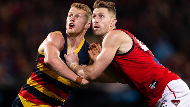 Adelaide ruckman Reilly O’Brien is arguably the most improved player in the competition this year and has just signed a two-year contract extension. Would fans have seen him had Sam Jacobs not been injured? Picture: Daniel Kalisz (Getty)