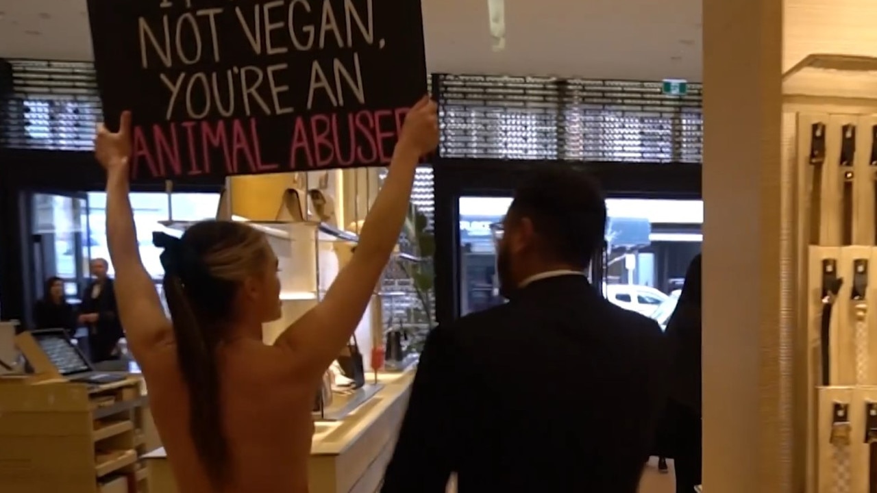 Tash Peterson Sydney PETA protest: Notorious activist lies nearly