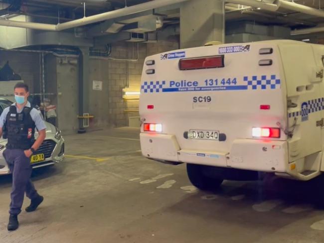 The police car that transported Mr O’Keefe from Day St Police Station.