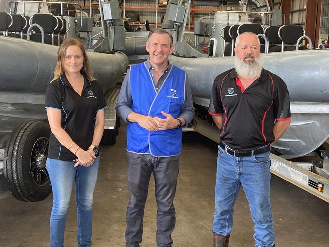 Jan Diwell, Michael Gunner and Darren Diwell. The Diwells own Northtrack Machinery Picture: Camden Smith