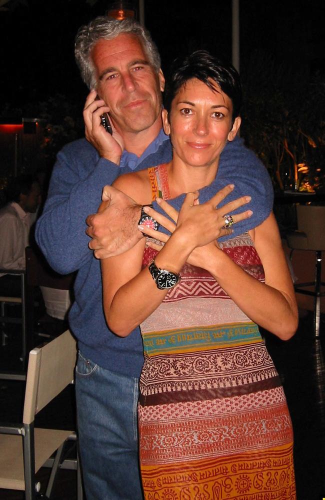 British socialite Ghislaine Maxwell and US financier Jeffrey Epstein. Picture: AFP