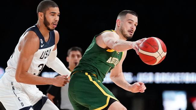 Chris Goulding had a blinder for the Boomers. Picture: AAP